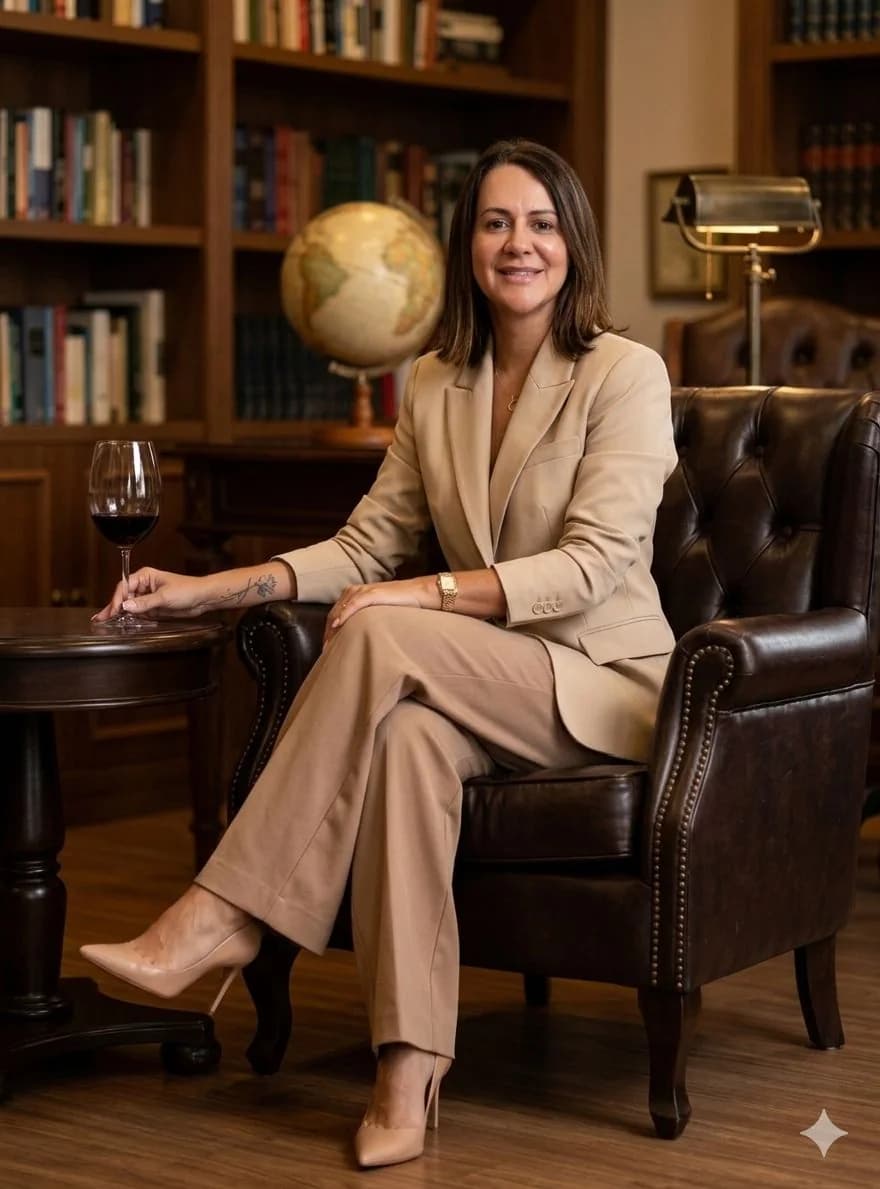 Cacilda Machado em ambiente de autoridade profissional